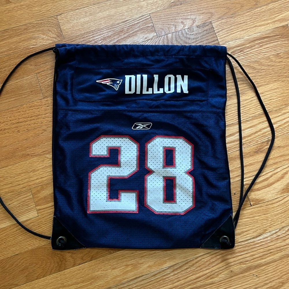 New England Patriots  #28 “Corey Dillon” drawstring bag